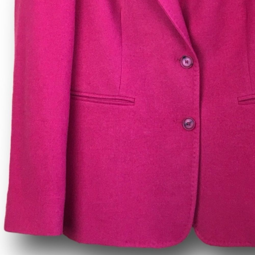 MaxMara Made In Italy Cashmere Two Buttons Blazer Jacket In Raspberry Size 10 - Picture 7 of 15
